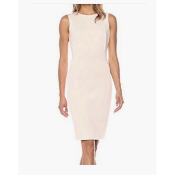 Calvin Klein Dresses & Skirts - Calvin Klein Sleeveless Blush Cotton Blend Sheath